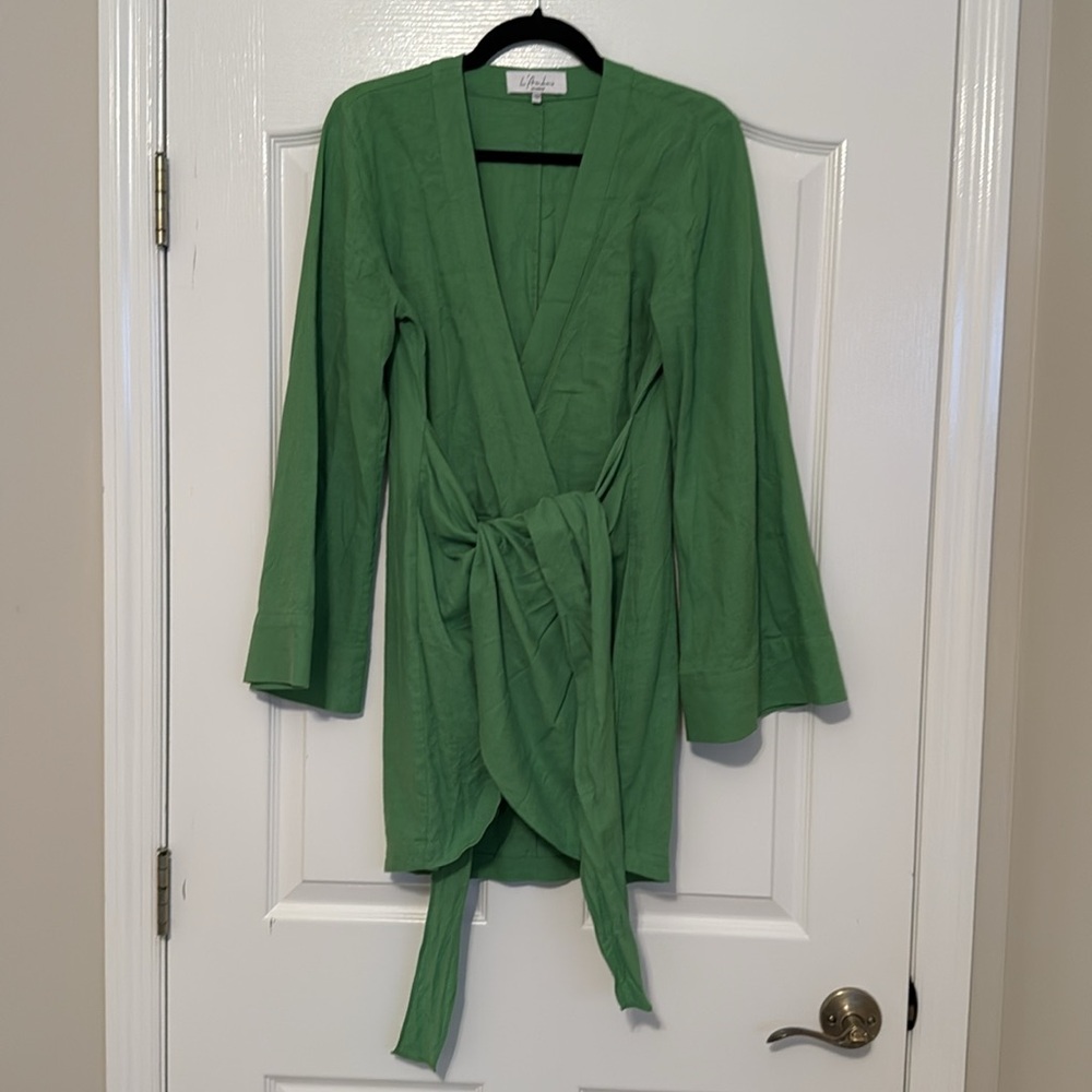 REVOLVE | L’Academie The Janeiro Mini Dress Green - Picture 9 of 14